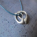 U & Me2 infinity pendants on leather necklace product image