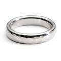 Unisex hammered sterling silver ring