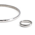 Unisex hammered sterling silver ring