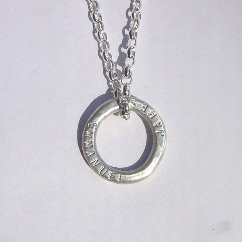 Unisex Silver Halo Necklace Unisex silver halo necklace