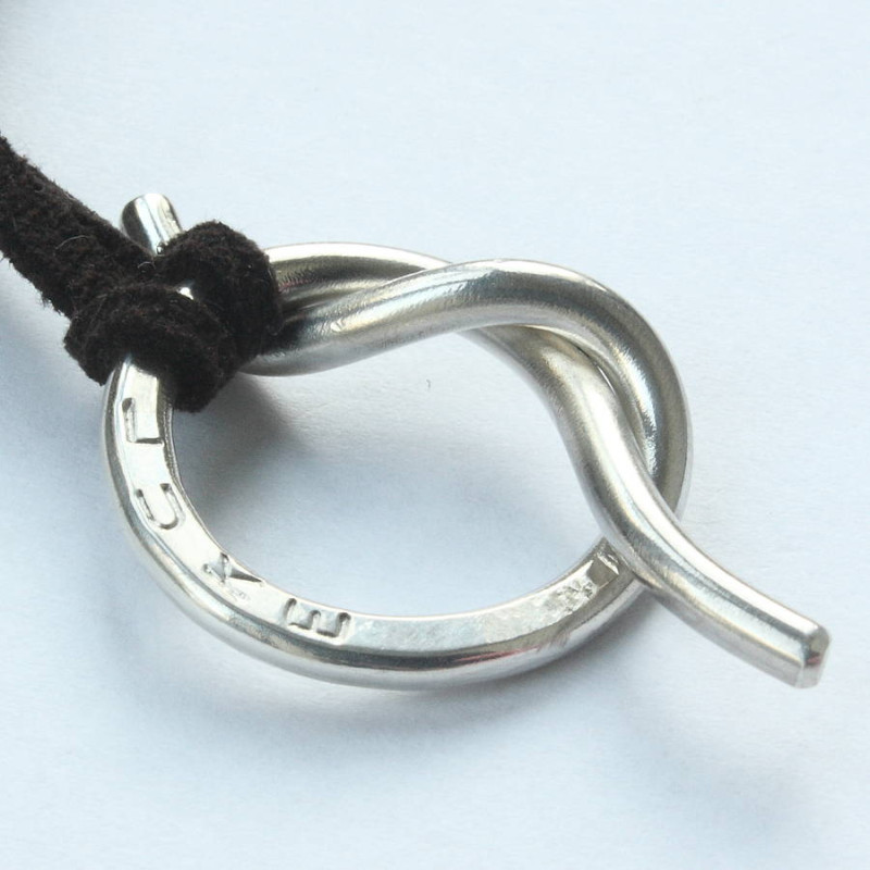 Personalised Unisex Silver Knot Necklace Personalised unisex silver knot necklace gallery view