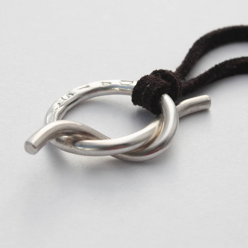 Personalised Unisex Silver Knot Necklace Personalised unisex silver knot necklace gallery view