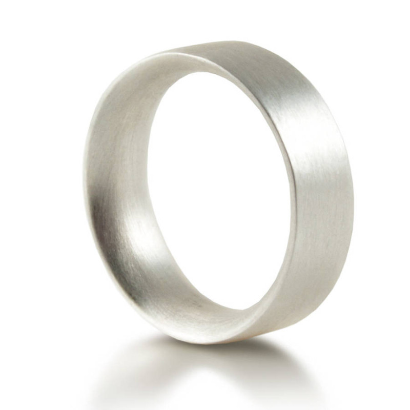 Men's matt comfort-fit wedding band