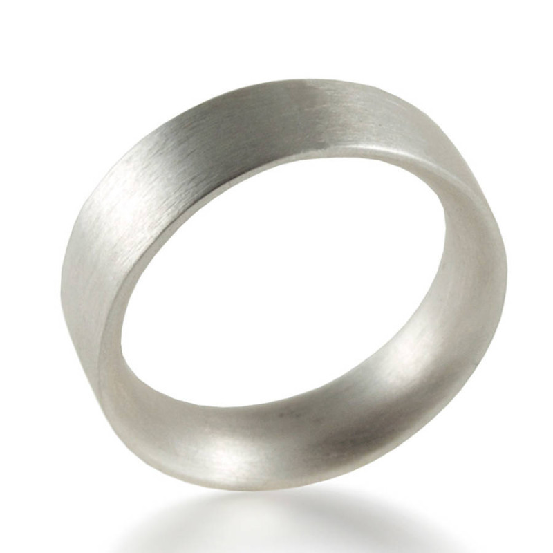 Men's matt comfort-fit wedding band