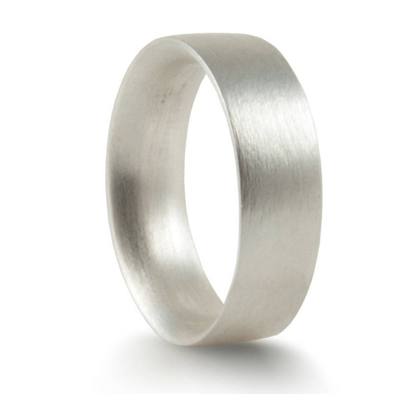 Men's matt comfort-fit wedding band