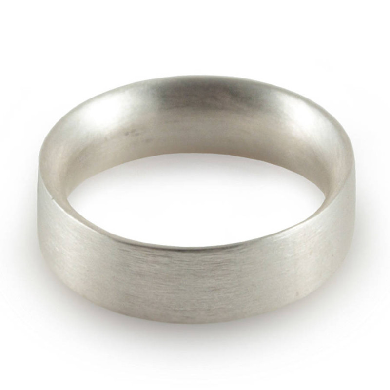 Men's matt comfort-fit wedding band