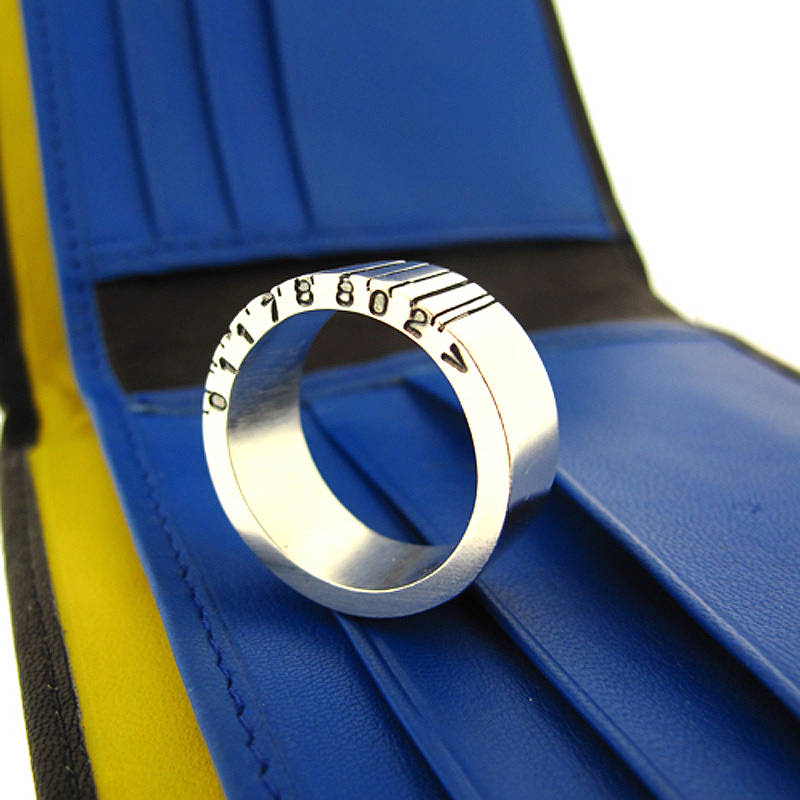 Wide Silver Barcode Ring Wide silver barcode ring product image