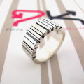 Wide Silver Barcode Ring Wide silver barcode ring product image